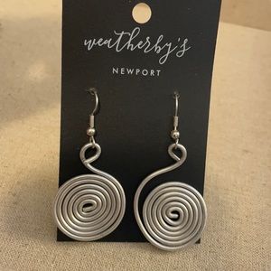 Sterling silver dangle earrings, 'Swirl and Twirl'